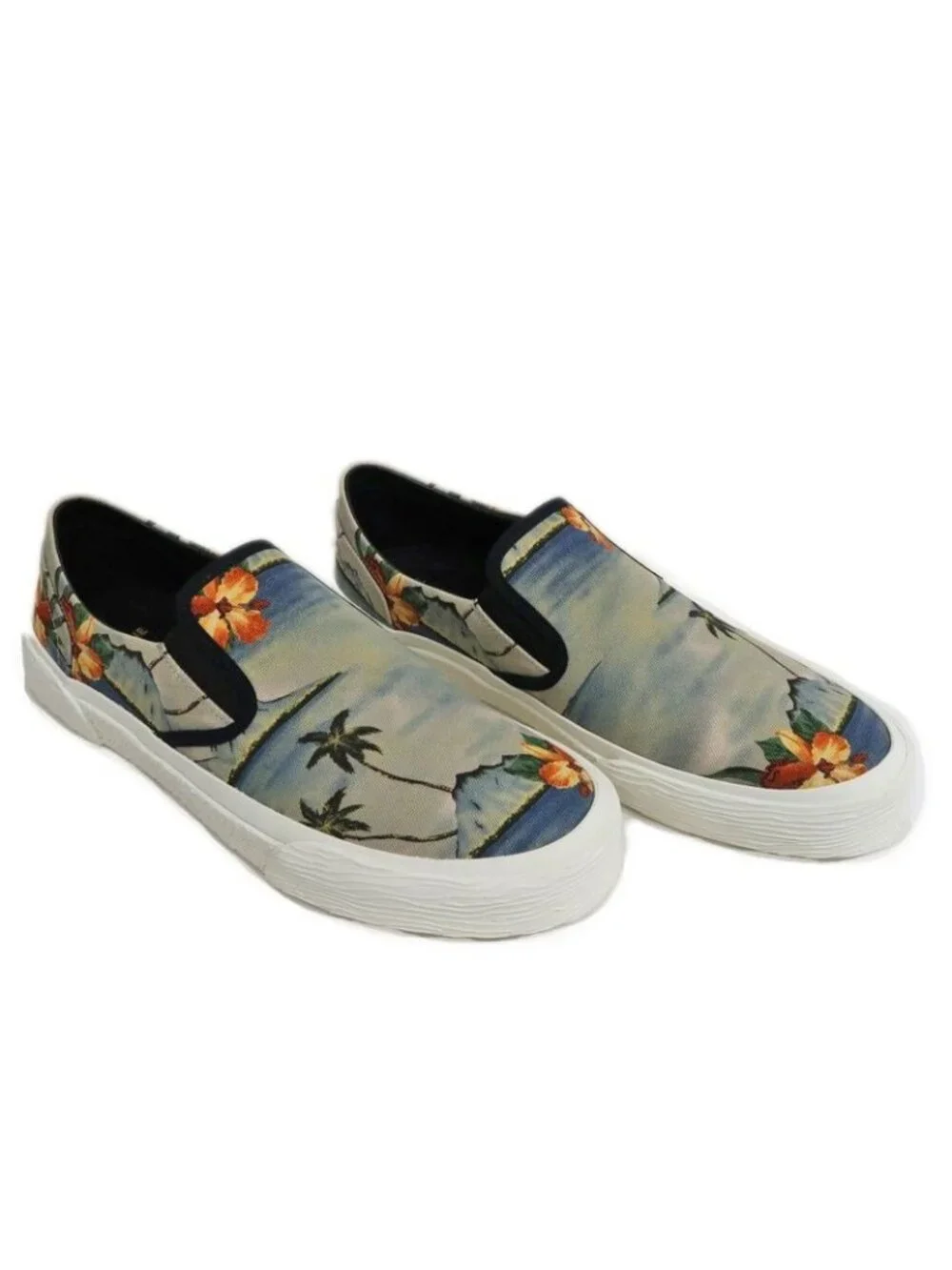 Celine Slip-Ons Tropical Pattern Gray Shoes Apparel Size 43